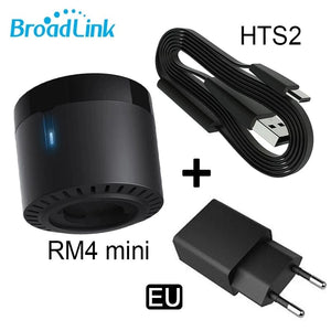 Planet Gates EU RM4 mini Add HTS2 BroadLink RM4 Pro RM4 mini HTS2 Temp and Humidity Sensor  Version Wireless Universal Remote Hub with Smart Home Solution
