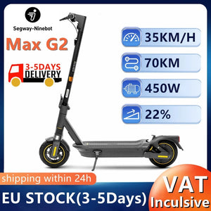 Planet Gates EU Stock Ninebot By Segway Max G2 Smart Electric Scooter 35KM/H Speed 70KM Long Range 450W Motor Original G2 Kickscooter