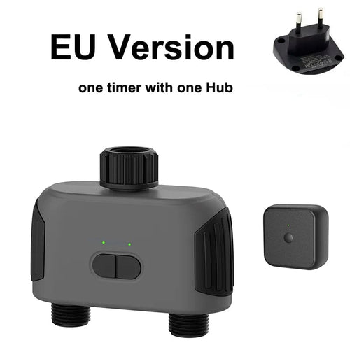 Planet Gates EU Timer with HUB 2 Outlet Smart Garden Watering Timer Wifi Automatic Drip Irrigation Controller Water Valve Garden Automatic Watering System