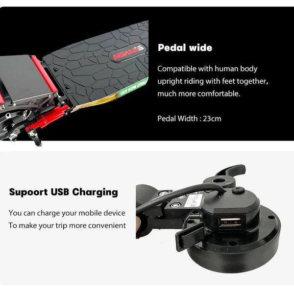 Planet Gates Eu USA Shipping 800W 48V Powerful Adult Electric Scooter 10 Inch Off-road Tyre UK Max Speed 45-55km/H Foldable