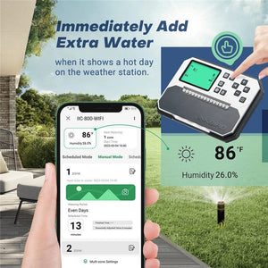 Planet Gates EU Version / Russian Federation INKBIRD 8-Zone Control Wi-Fi Smart Sprinkler Controller Indoor/Outdoor Irrigation Timer Free App Monitor Supports Rain Skip