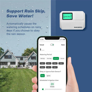 Planet Gates EU Version / Russian Federation INKBIRD 8-Zone Control Wi-Fi Smart Sprinkler Controller Indoor/Outdoor Irrigation Timer Free App Monitor Supports Rain Skip