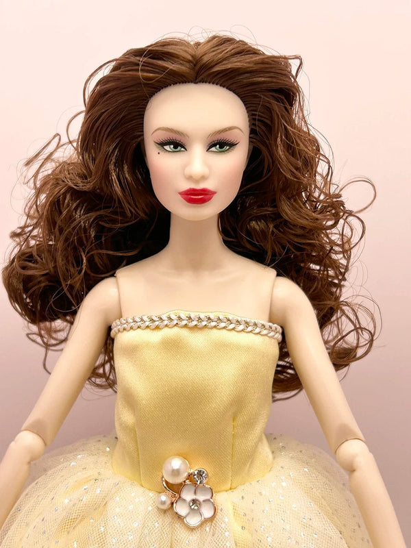 Planet Gates European Fashion Black Lace Golden Dress Set for 30cm 1/6 Anime BJD Doll Clothes Accessories Girls DIY Toys Birthday Gifts