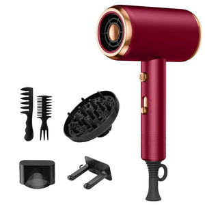 Planet Gates European standard / Red Hair Dryer with Diffuser Blow Dryer Comb Brush 1800W Ionic Hair Dryers with DiffuserConstant Temperature Hair Care Without Dama