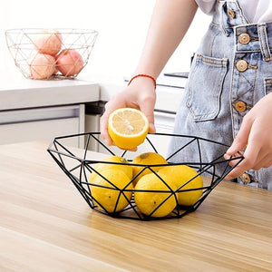 Planet Gates European Style / Bblack 1pc Fruit Stand Vegetables Serving Bowls Basket Holder For Kitchen Counter, Table Centerpiece Decorative, Countertop, Home Decor, Metal Iron Wire, Modern Stylish Rack For Banana, Fresh Veggie, Orange, Buffet, Eggs
