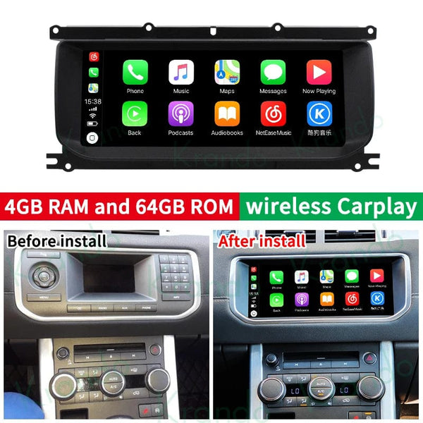 Planet Gates Evoque4G 64G / CHINA Krando Android Car Radio For Range Rover Land Rover Evoque LRX L538 2012-2018 Autoradio Multimedia Navigation GPS AC Screen
