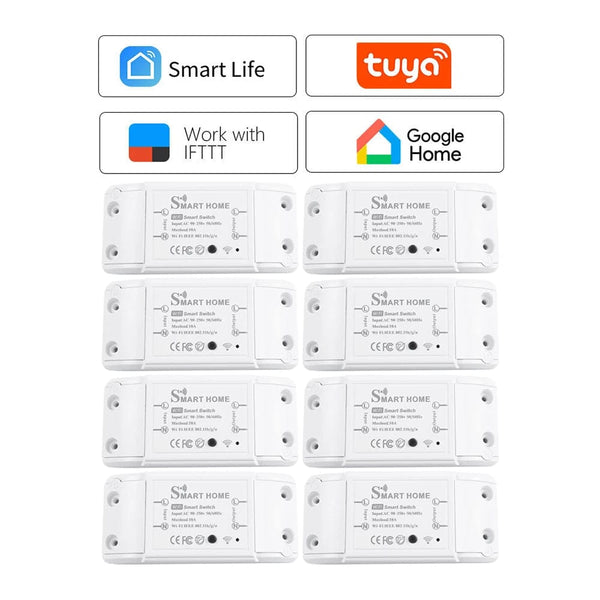 Planet Gates eWelink Switch 8Pcs / CHINA New DIY Smart Wireless Remote Switch Socket Smart Home Automation Remote Control Switch Relay Smart Life/Tuya with Alexa Google