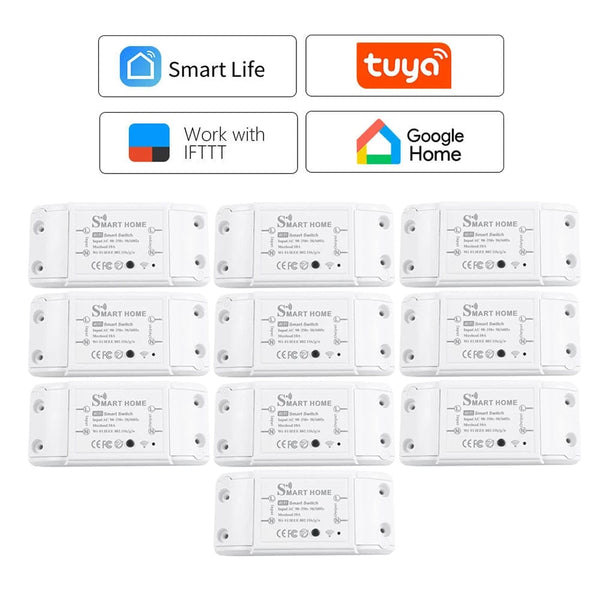 Planet Gates eWelink Switch 8Pcs / CHINA New DIY Smart Wireless Remote Switch Socket Smart Home Automation Remote Control Switch Relay Smart Life/Tuya with Alexa Google