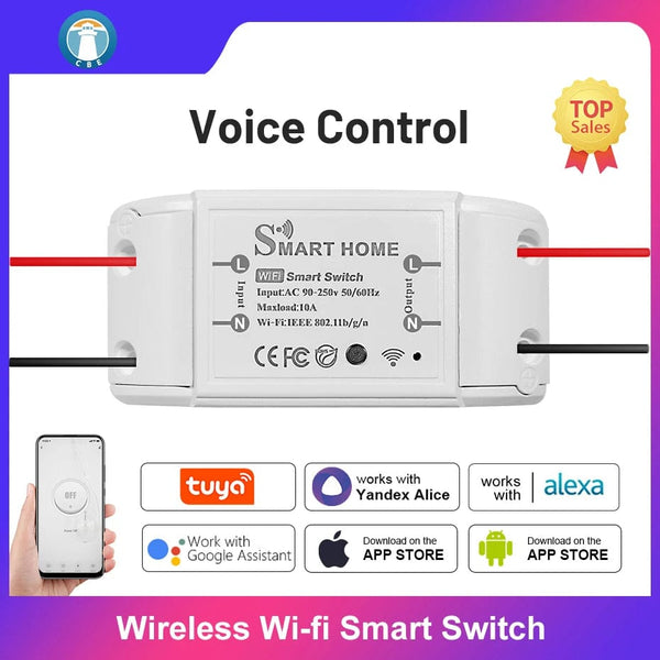 Planet Gates eWelink Switch 8Pcs / CHINA New DIY Smart Wireless Remote Switch Socket Smart Home Automation Remote Control Switch Relay Smart Life/Tuya with Alexa Google
