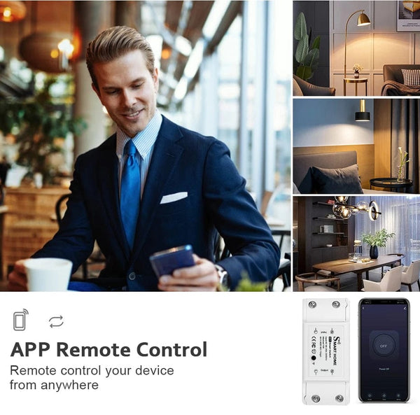 Planet Gates eWelink Switch 8Pcs / CHINA New DIY Smart Wireless Remote Switch Socket Smart Home Automation Remote Control Switch Relay Smart Life/Tuya with Alexa Google