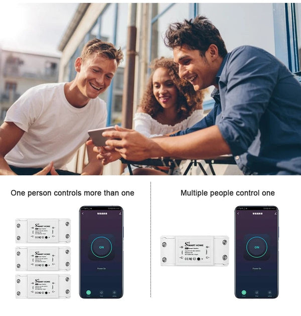 Planet Gates eWelink Switch 8Pcs / CHINA New DIY Smart Wireless Remote Switch Socket Smart Home Automation Remote Control Switch Relay Smart Life/Tuya with Alexa Google