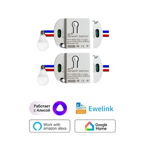 Planet Gates eWelink Switch 8Pcs / CHINA New DIY Smart Wireless Remote Switch Socket Smart Home Automation Remote Control Switch Relay Smart Life/Tuya with Alexa Google
