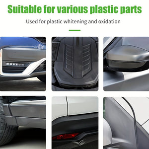 Planet Gates External Plastic Restorer Longlasting Hydrophobic Protection Coating Oxidized White And Faded Repair Back To Black For Plastic Trim Car Detailing