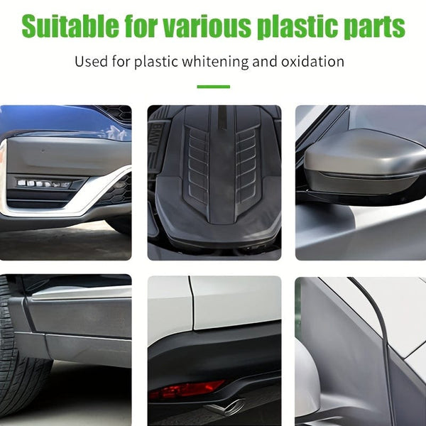 Planet Gates External Plastic Restorer Longlasting Hydrophobic Protection Coating Oxidized White And Faded Repair Back To Black For Plastic Trim Car Detailing