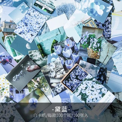 Planet Gates F 100 pcs Spring summer autumn winter Kraft Paper Mini Greeting Card INS flower Postcard Letter Envelope Decoration LOMO Cards