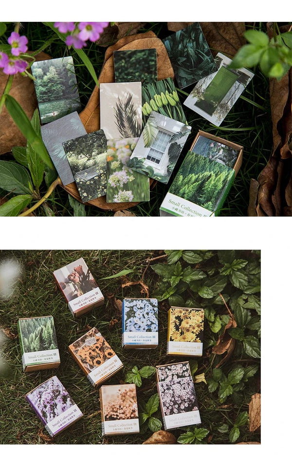 Planet Gates F 100 pcs Spring summer autumn winter Kraft Paper Mini Greeting Card INS flower Postcard Letter Envelope Decoration LOMO Cards