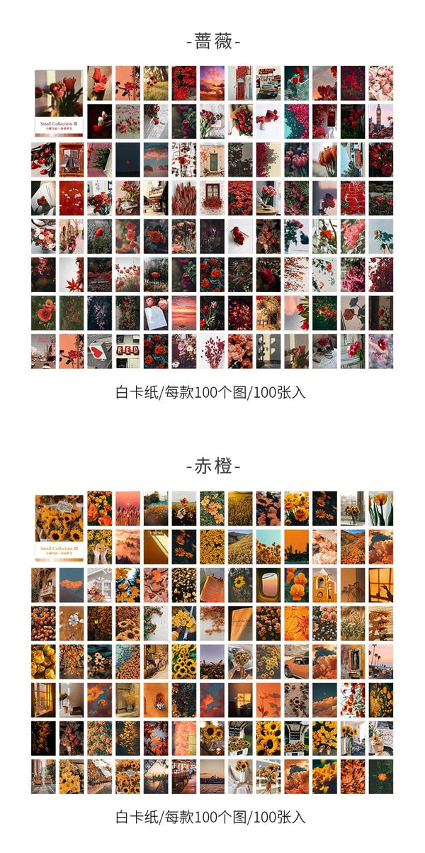 Planet Gates F 100 pcs Spring summer autumn winter Kraft Paper Mini Greeting Card INS flower Postcard Letter Envelope Decoration LOMO Cards
