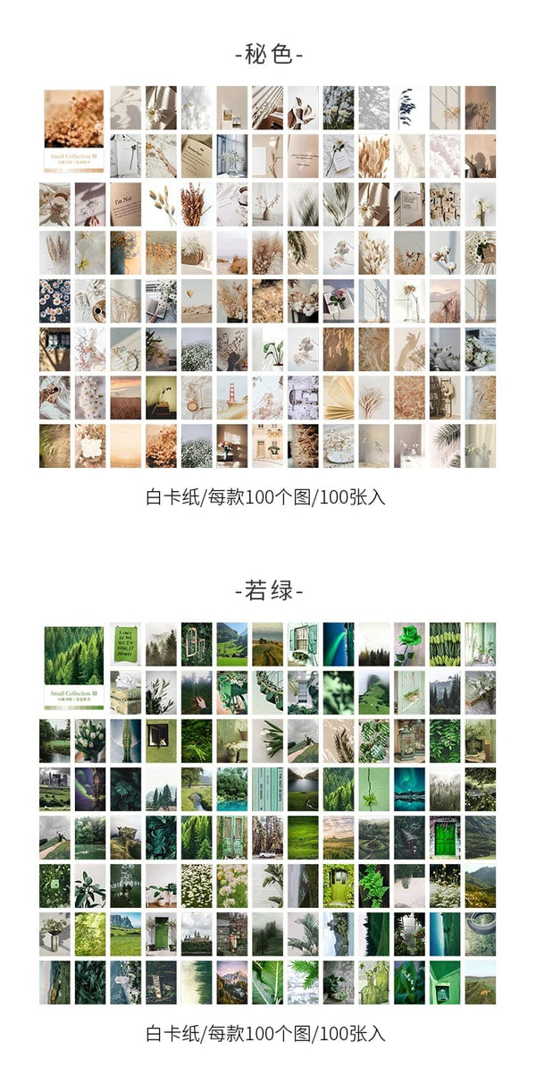 Planet Gates F 100 pcs Spring summer autumn winter Kraft Paper Mini Greeting Card INS flower Postcard Letter Envelope Decoration LOMO Cards