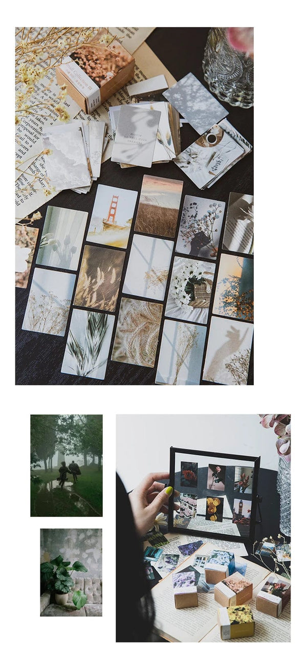 Planet Gates F 100 pcs Spring summer autumn winter Kraft Paper Mini Greeting Card INS flower Postcard Letter Envelope Decoration LOMO Cards