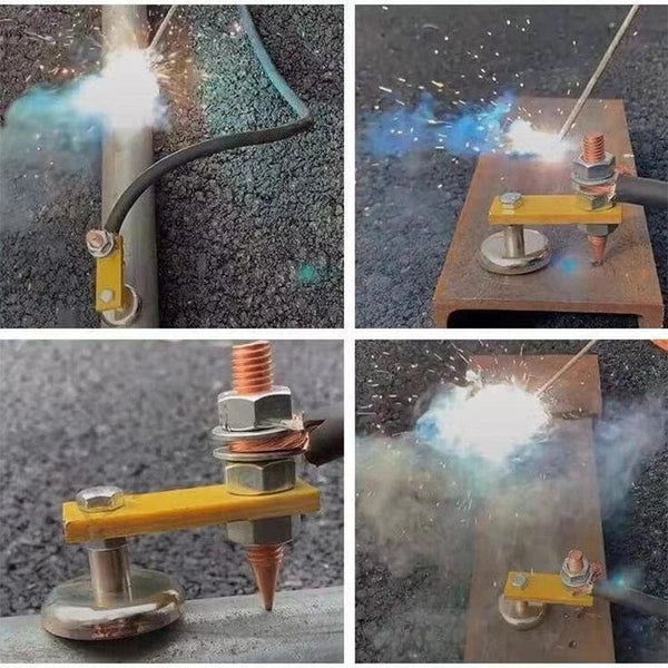 Planet Gates F 1pcs Welding Magnet Head Magnetic Welding Ground Clamp Holder Fixture Strong Welder Sheet Metal Repair Machine Ground Wire Clamp