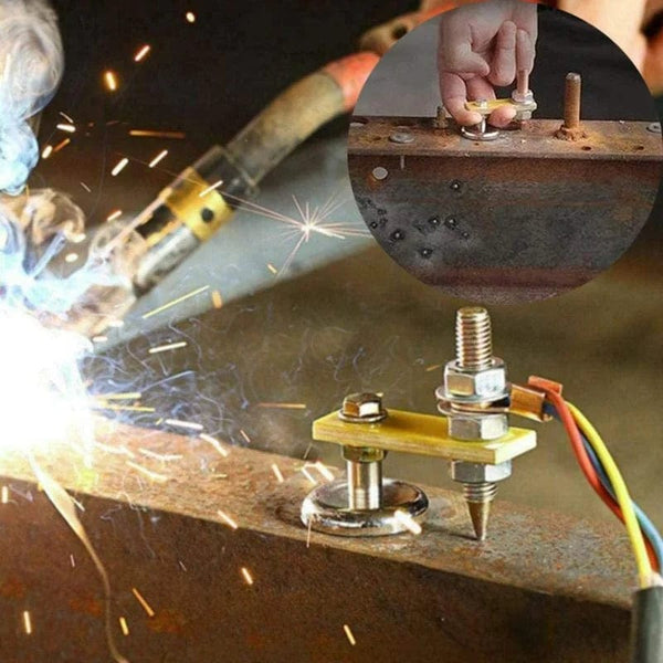 Planet Gates F 1pcs Welding Magnet Head Magnetic Welding Ground Clamp Holder Fixture Strong Welder Sheet Metal Repair Machine Ground Wire Clamp