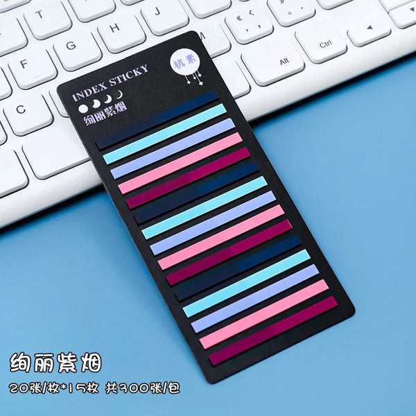 Planet Gates F 300 Sheets Transparent Rainbow Index Memo Pad It Sticky Notepads Paper Sticker Notes Bookmark School Supplies Kawaii Stationery