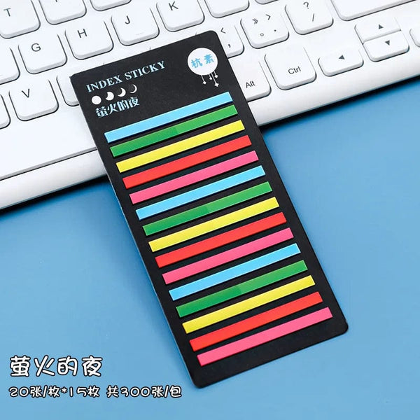 Planet Gates F 300 Sheets Transparent Rainbow Index Memo Pad It Sticky Notepads Paper Sticker Notes Bookmark School Supplies Kawaii Stationery