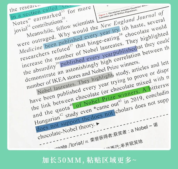 Planet Gates F 300 Sheets Transparent Rainbow Index Memo Pad It Sticky Notepads Paper Sticker Notes Bookmark School Supplies Kawaii Stationery