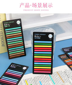 Planet Gates F 300 Sheets Transparent Rainbow Index Memo Pad It Sticky Notepads Paper Sticker Notes Bookmark School Supplies Kawaii Stationery