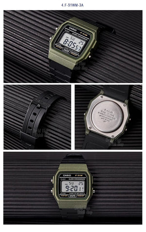 Planet Gates F-91W-1 Casio watch  men top luxur set military LED relogio digital watch sport Waterproof quartz men watch Neutral watchs F91W series