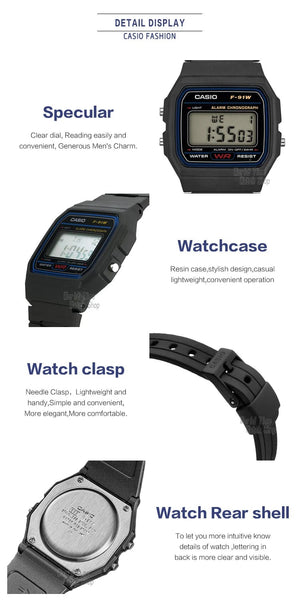 Planet Gates F-91W-1 Casio watch  men top luxur set military LED relogio digital watch sport Waterproof quartz men watch Neutral watchs F91W series