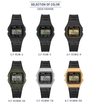 Planet Gates F-91W-1 Casio watch  men top luxur set military LED relogio digital watch sport Waterproof quartz men watch Neutral watchs F91W series