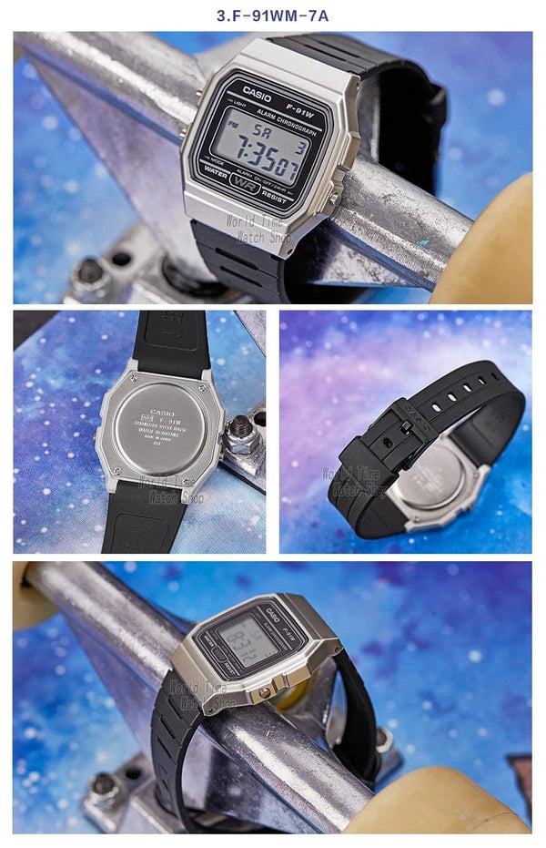 Planet Gates F-91W-1 Casio watch  men top luxur set military LED relogio digital watch sport Waterproof quartz men watch Neutral watchs F91W series