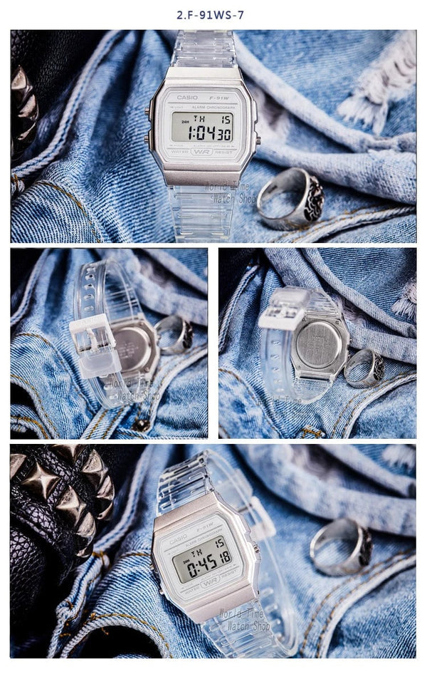 Planet Gates F-91W-1 Casio watch  men top luxur set military LED relogio digital watch sport Waterproof quartz men watch Neutral watchs F91W series