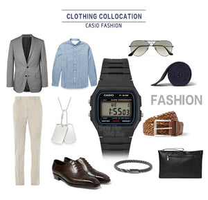 Planet Gates F-91W-1 Casio watch  men top luxur set military LED relogio digital watch sport Waterproof quartz men watch Neutral watchs F91W series