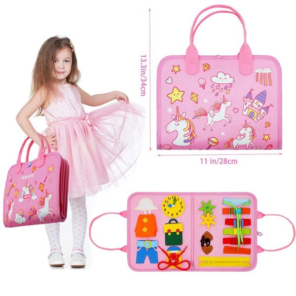 Planet Gates F Blue Busy Board Montessori Toys for Toddler Busy Book Sensory Preshool Early Education Learning Fine Motor Skills Toys For Children