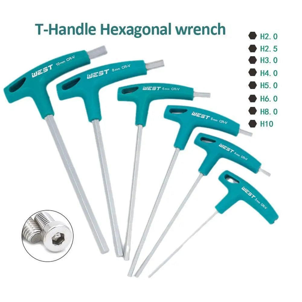 Planet Gates F / China T-Handle Hex Allen Key Screws Screwdriver Driver Tool Hex Wrench 2mm/2.5mm/3mm/4mm/5mm/6mm/8mm/10mm T-Handle Spanner Allen keys