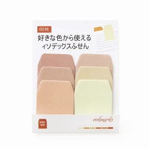 Planet Gates F Index Divider Sticky Notes Paper Tabs, 60 Blank Notes per Pack, Assorted Size