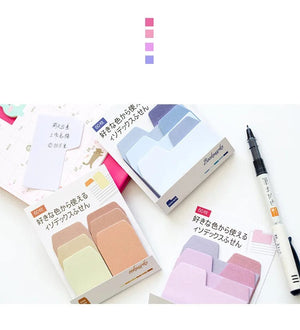 Planet Gates F Index Divider Sticky Notes Paper Tabs, 60 Blank Notes per Pack, Assorted Size