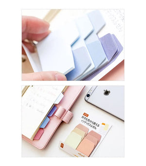 Planet Gates F Index Divider Sticky Notes Paper Tabs, 60 Blank Notes per Pack, Assorted Size