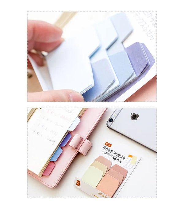 Planet Gates F Index Divider Sticky Notes Paper Tabs, 60 Blank Notes per Pack, Assorted Size