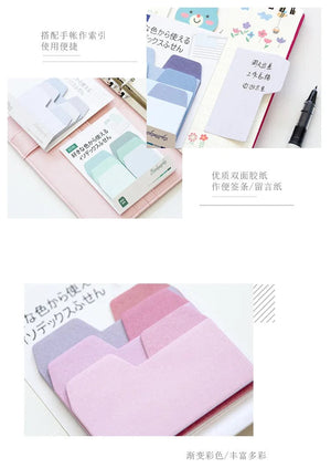 Planet Gates F Index Divider Sticky Notes Paper Tabs, 60 Blank Notes per Pack, Assorted Size