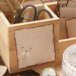 Planet Gates F Journamm 30/60pcs/pack Vintage Sticky Note Burning Style School Office Supplies DIY Scrapbooking Creative Stationery Notes Paper