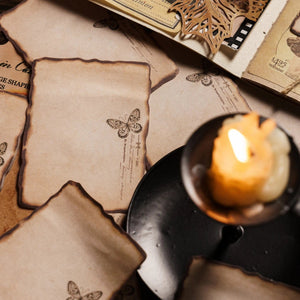 Planet Gates F Journamm 30/60pcs/pack Vintage Sticky Note Burning Style School Office Supplies DIY Scrapbooking Creative Stationery Notes Paper