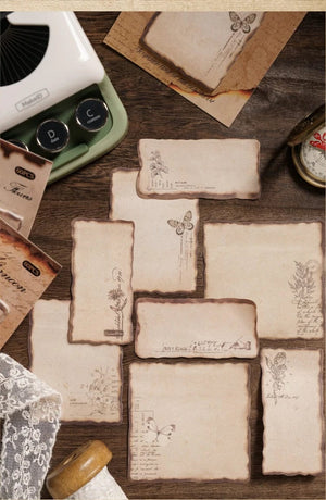 Planet Gates F Journamm 30/60pcs/pack Vintage Sticky Note Burning Style School Office Supplies DIY Scrapbooking Creative Stationery Notes Paper