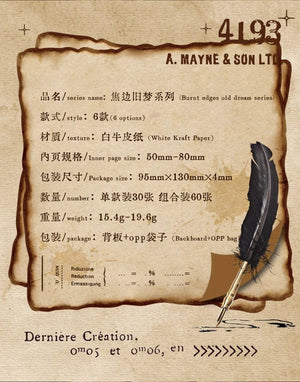 Planet Gates F Journamm 30/60pcs/pack Vintage Sticky Note Burning Style School Office Supplies DIY Scrapbooking Creative Stationery Notes Paper