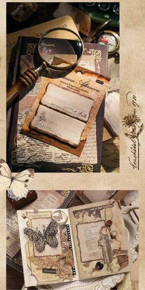 Planet Gates F Journamm 30/60pcs/pack Vintage Sticky Note Burning Style School Office Supplies DIY Scrapbooking Creative Stationery Notes Paper