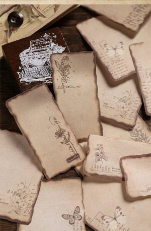 Planet Gates F Journamm 30/60pcs/pack Vintage Sticky Note Burning Style School Office Supplies DIY Scrapbooking Creative Stationery Notes Paper