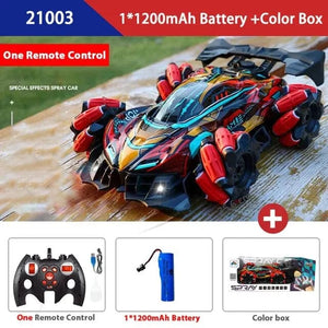 Planet Gates F1 Drift RC Car With Led Lights Music 2.4G Glove Gesture Radio Remote Control Spray Stunt Car 4WD Electric Children Toys