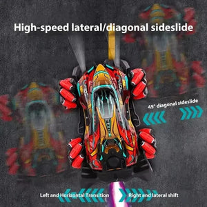Planet Gates F1 Drift RC Car With Led Lights Music 2.4G Glove Gesture Radio Remote Control Spray Stunt Car 4WD Electric Children Toys